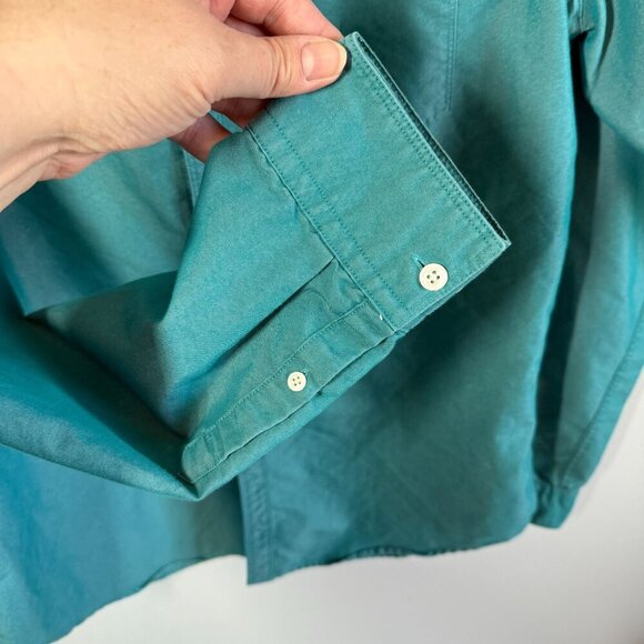 Express Mens Green Fitted Button Up Long Sleeve Medium Fitted Spring Casual - Picture 10 of 13